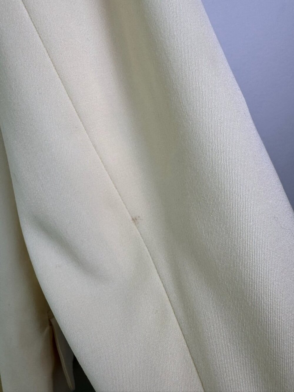 VTG Luciano Barbera 100% Wool Blazer Jacket Women Size 44 Solid Cream Italy - Picture 9 of 16